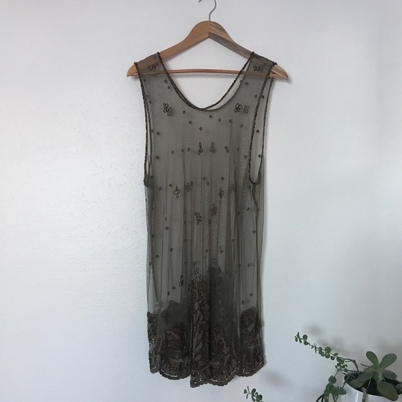 Sterling Styles Dresses & Skirts - 🌵 VINTAGE beaded lace sheer dress